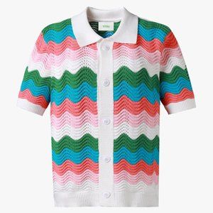 NWOT YITAI Shale Stitch Button-Up | Small